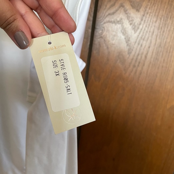 Ris-K Sol White Tie Waist One Piece Bathing Suit - Picture 6 of 6